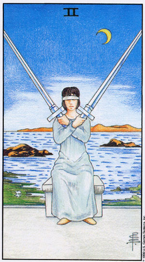 78張塔羅牌圖片解釋大全之寶劍二